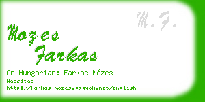 mozes farkas business card