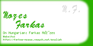 mozes farkas business card